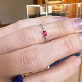 Cattina Ring -  Baguette Red Pink Spinel (4.5)