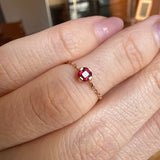 Cattina Ring -  Asscher Red Pink Spinel (6 ½)