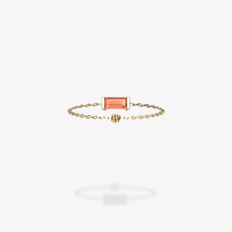 Cattina Ring - Baguette Orange Sapphire (STOCK MX)