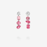 18K White Gold-Diamond & Pink Sapphires