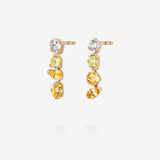 18K Rose Gold-Diamond & Yellow Sapphires