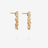 18K Rose Gold-Diamond & Yellow Sapphires