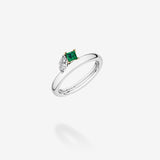 Platinum & 18K Yellow Gold-Diamond & Emerald