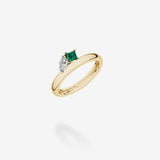 18K Yellow Gold-Diamond & Emerald