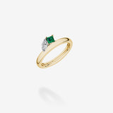 18K Yellow Gold & Platinum-Diamond & Emerald