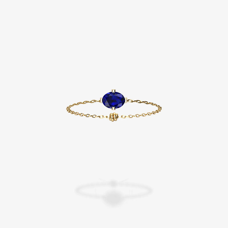 Cattina Ring - Oval Blue Sapphire (STOCK MX)