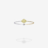 18K White Gold & Yellow Gold-Oval