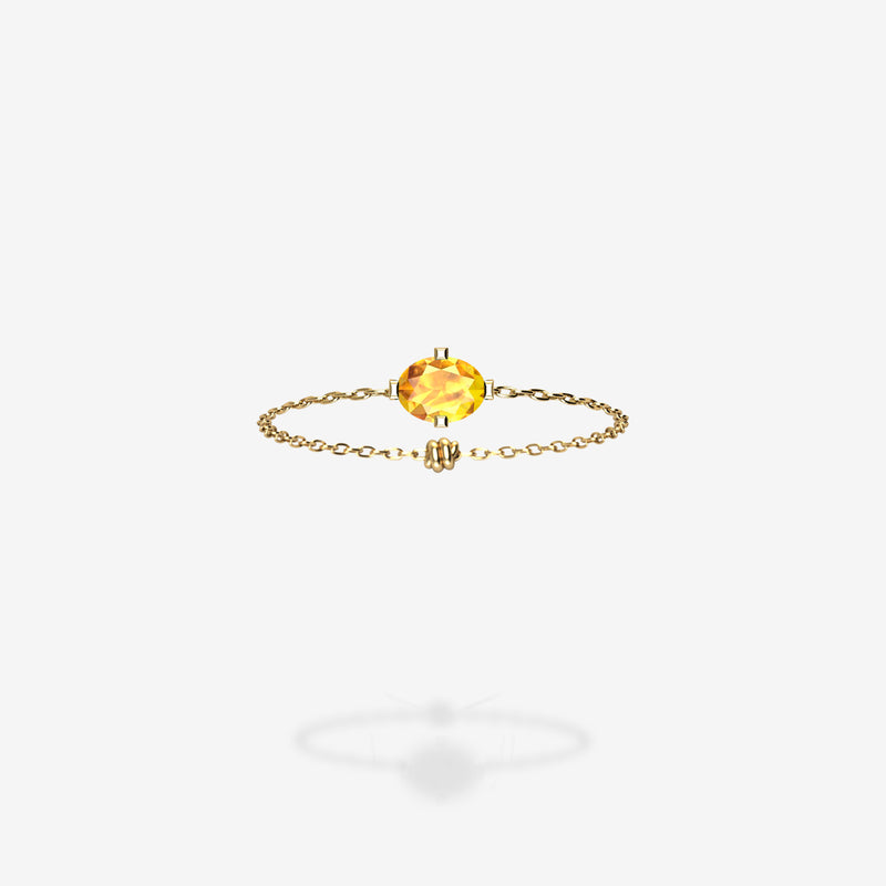 18K Yellow Gold-Oval