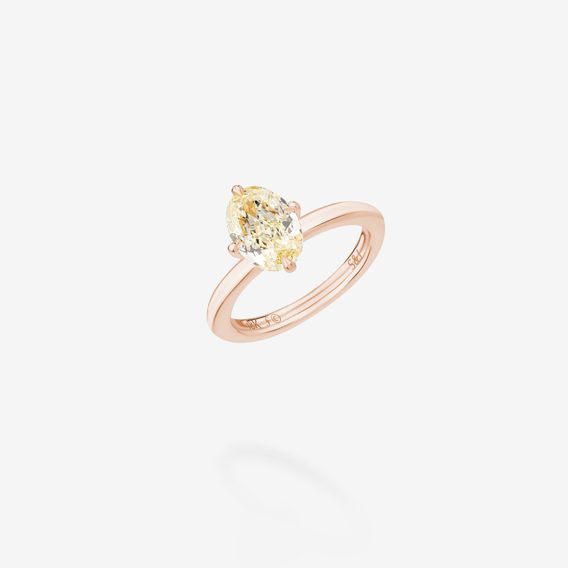 Canary Finito Oval Milestone Ring