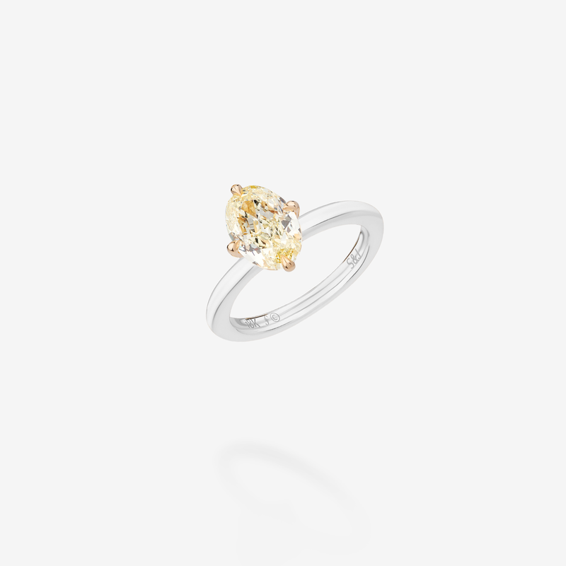 Canary Finito Oval Milestone Ring