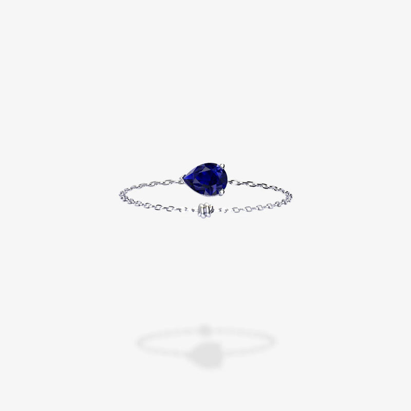 Cattina Ring -  Pear Blue Sapphire (STOCK US)