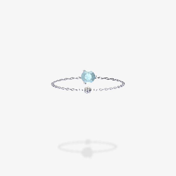 Cattina Ring - Round Aquamarine (STOCK US)