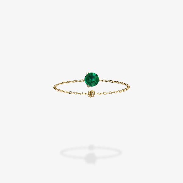 Cattina Ring - Round Emerald (STOCK US)