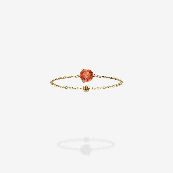 Cattina Ring - Round Orange Sapphire (STOCK US)