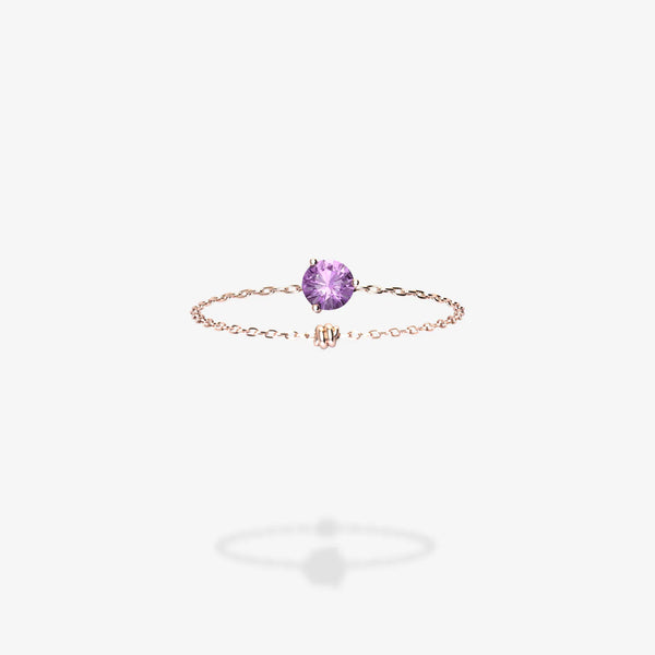 Cattina Ring - Round Purple Sapphire (STOCK MX)