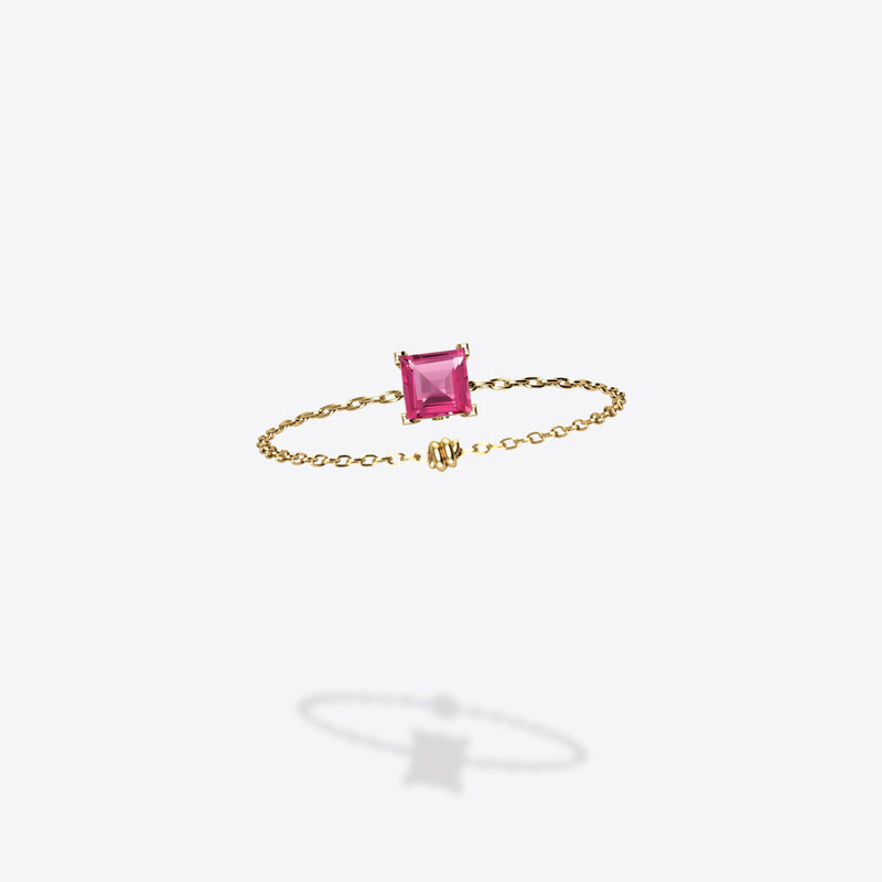 Cattina Ring - Square Padparascha Sapphire (STOCK MX)