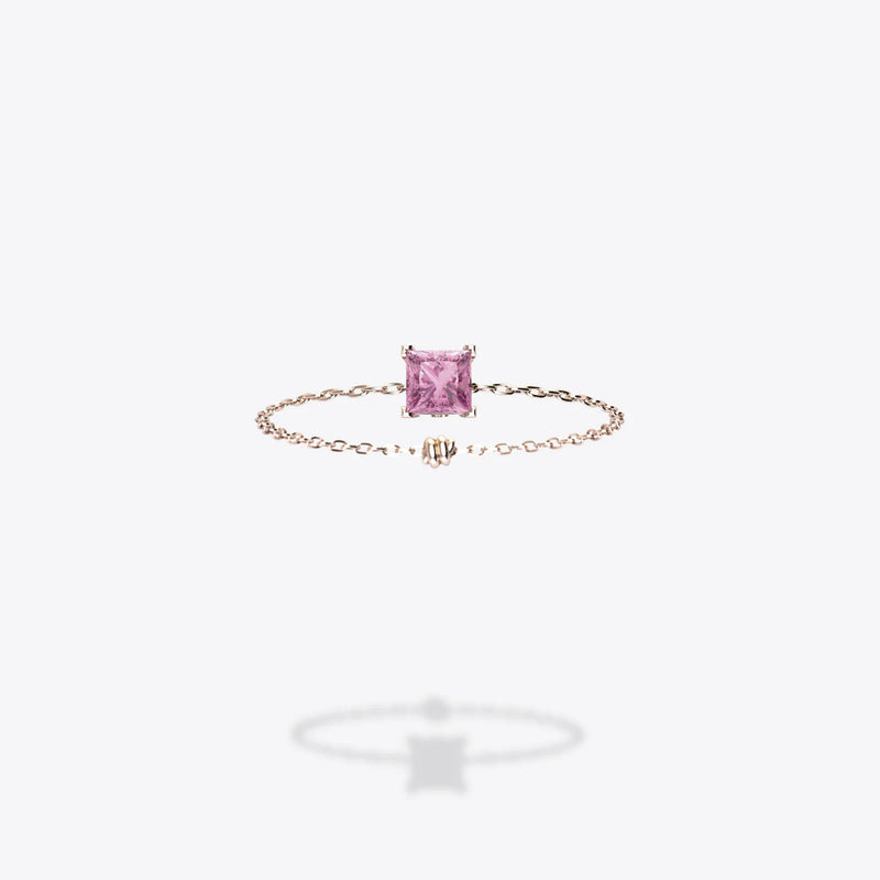Cattina Ring - Square Pink Sapphire (STOCK US)