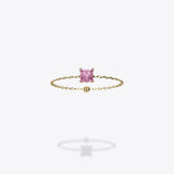 Cattina Ring - Square Padparascha Sapphire (STOCK MX)