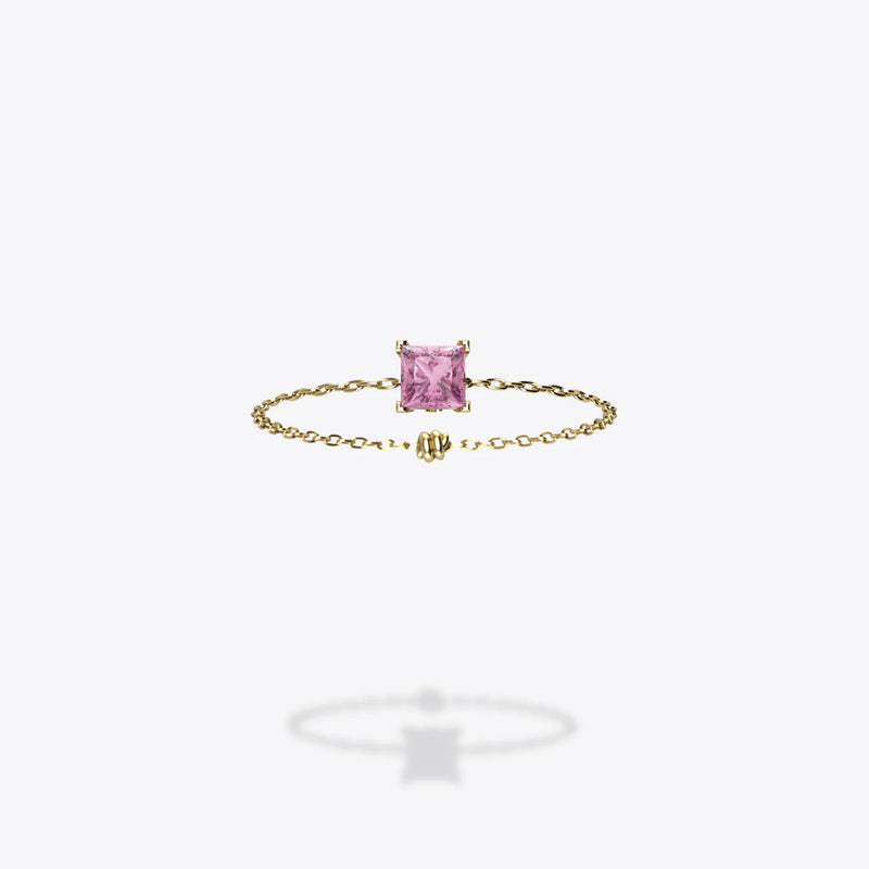 Cattina Ring - Square Padparascha Sapphire (STOCK MX)