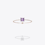 Cattina Ring - Square Purple Sapphire (STOCK MX)