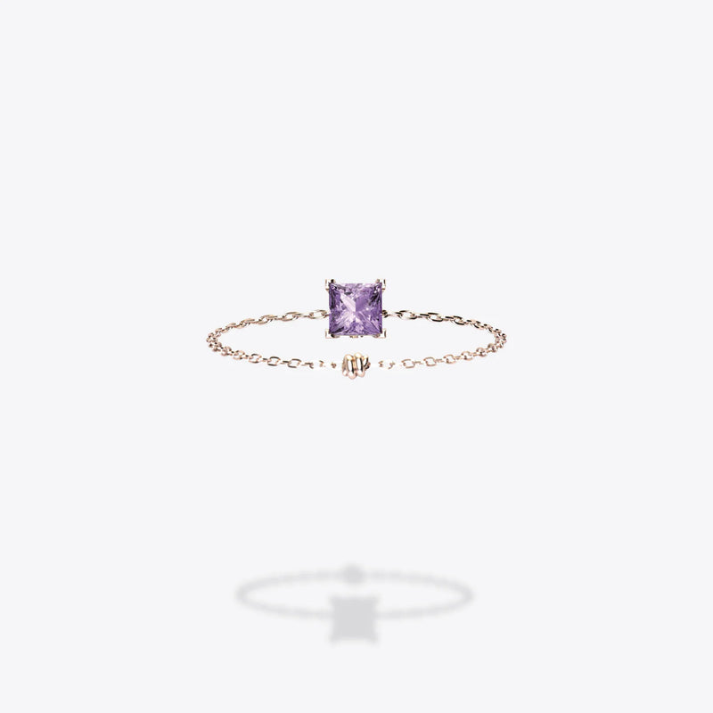 Cattina Ring - Square Purple Sapphire (STOCK MX)