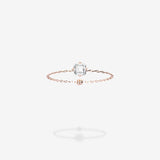 18K Rose Gold-Asscher