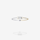 18K White Gold & Yellow Gold-Baguette
