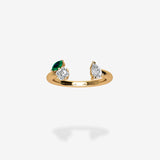 18K Yellow Gold-Diamond & Emerald